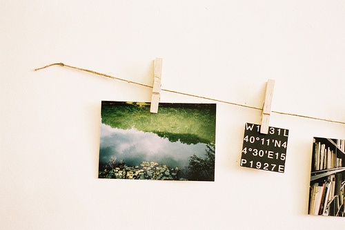 homedit.com Fotografias na parede em estendal